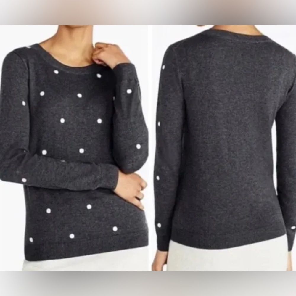 J. Crew Merino Wool Blend Knit Polka Dot Sweater Size S